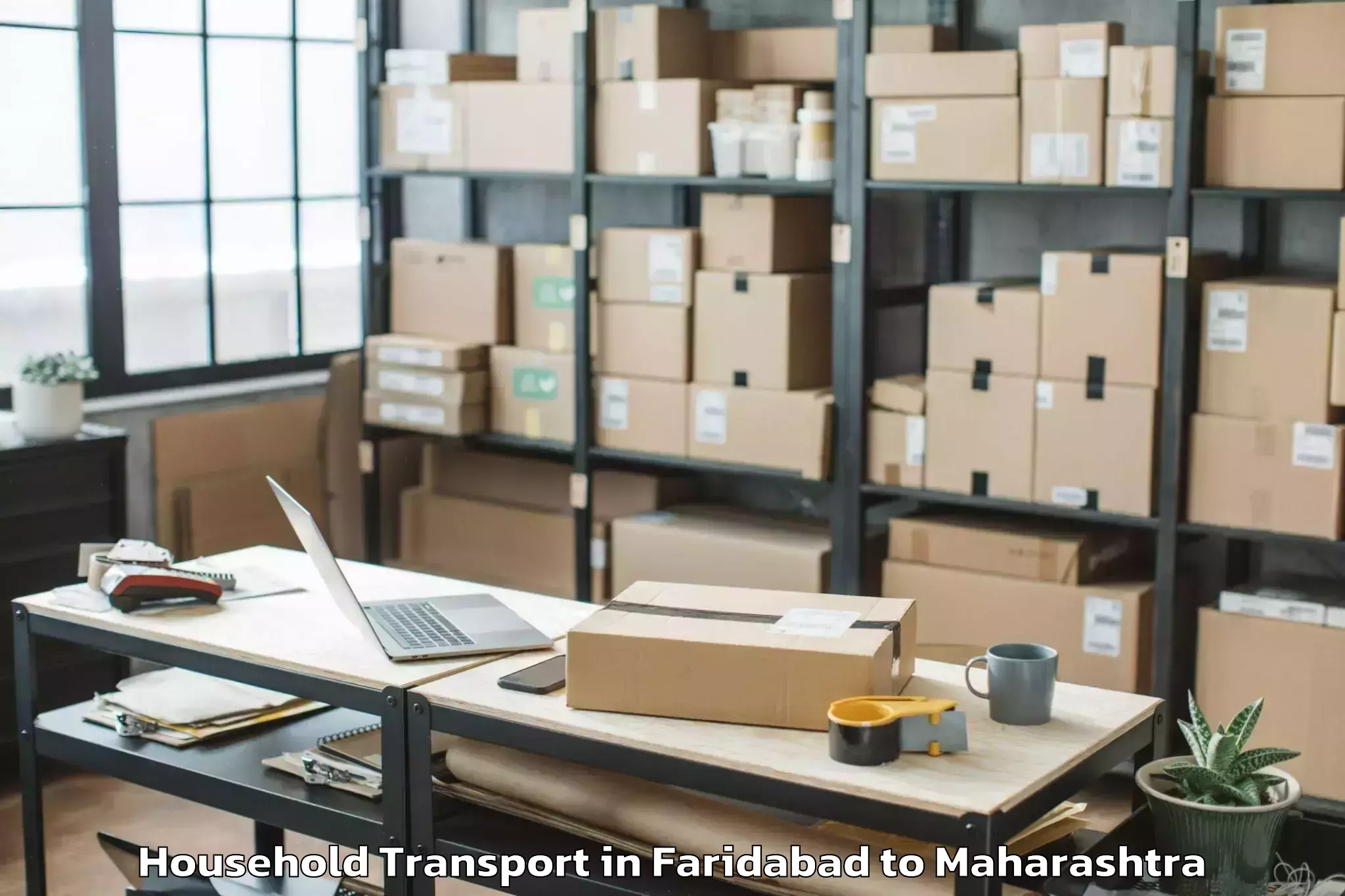 Book Faridabad to Korpana Household Transport Online